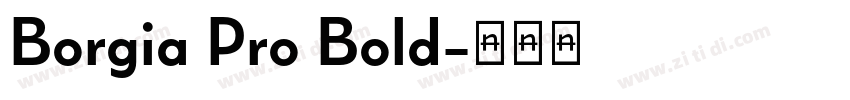 Borgia Pro Bold字体转换